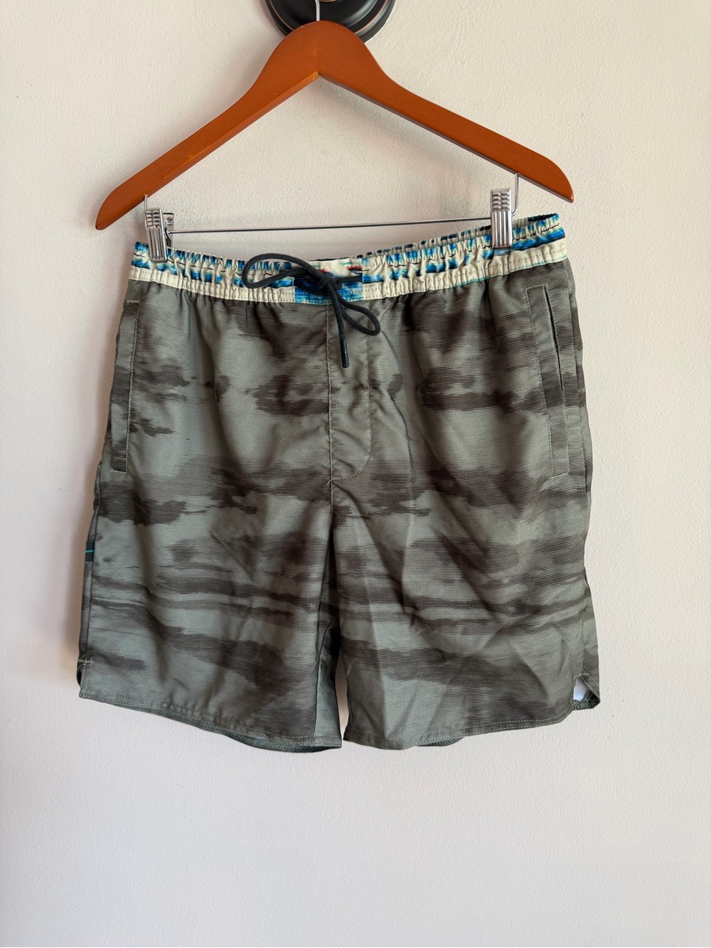 Stance Men's Camouflage Swim‎ Trunks in Olive and Dark Green